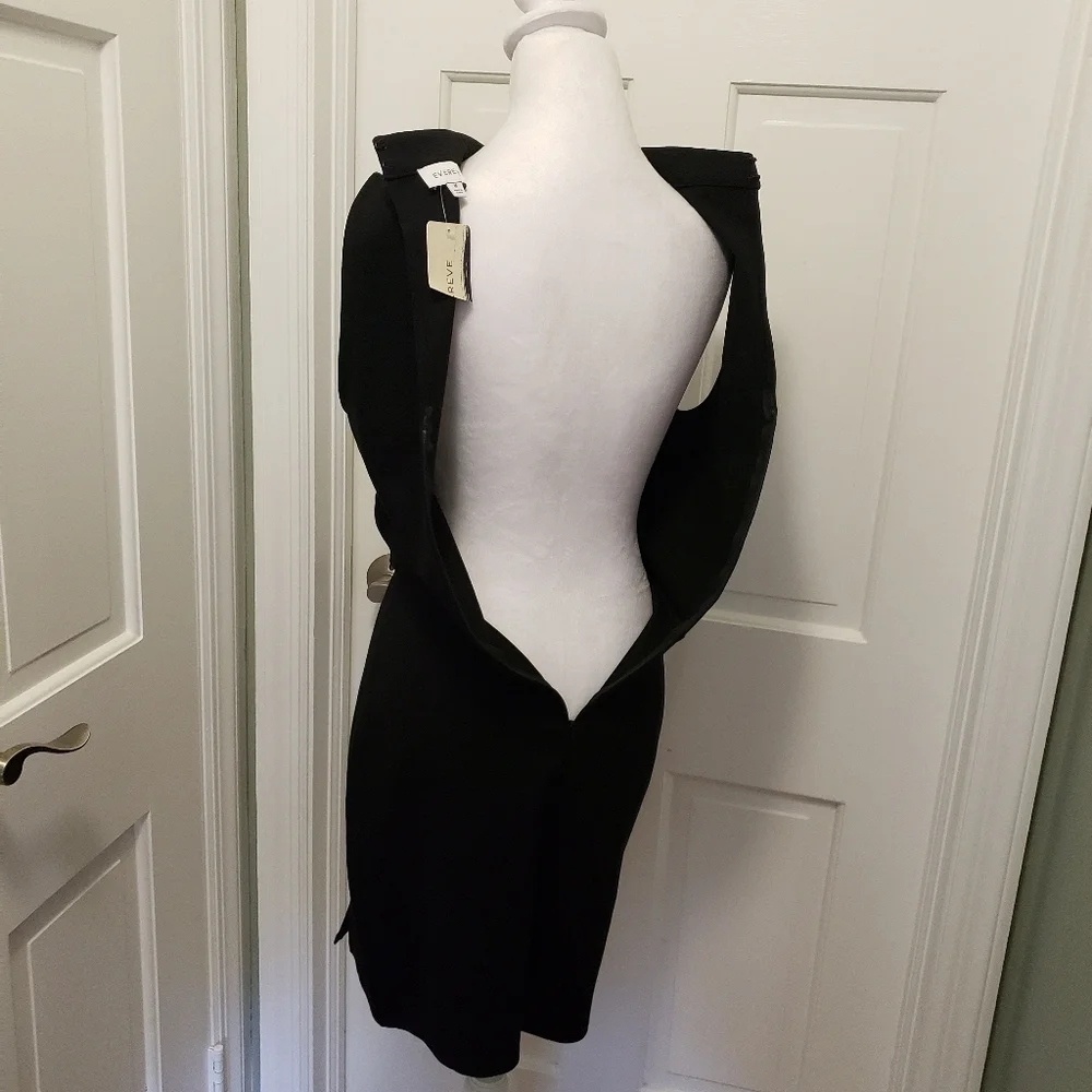 Evereve Black Sleeveless Mock Neck Sheath Dress - Picture 6 of 14